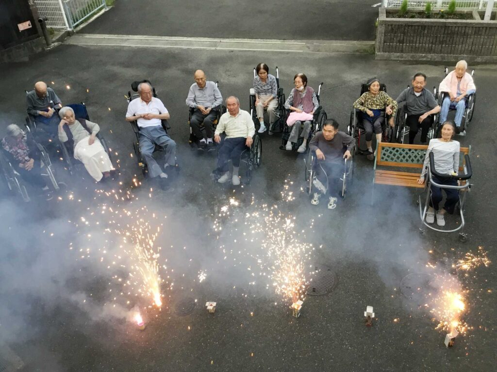 翁寿園の花火-2