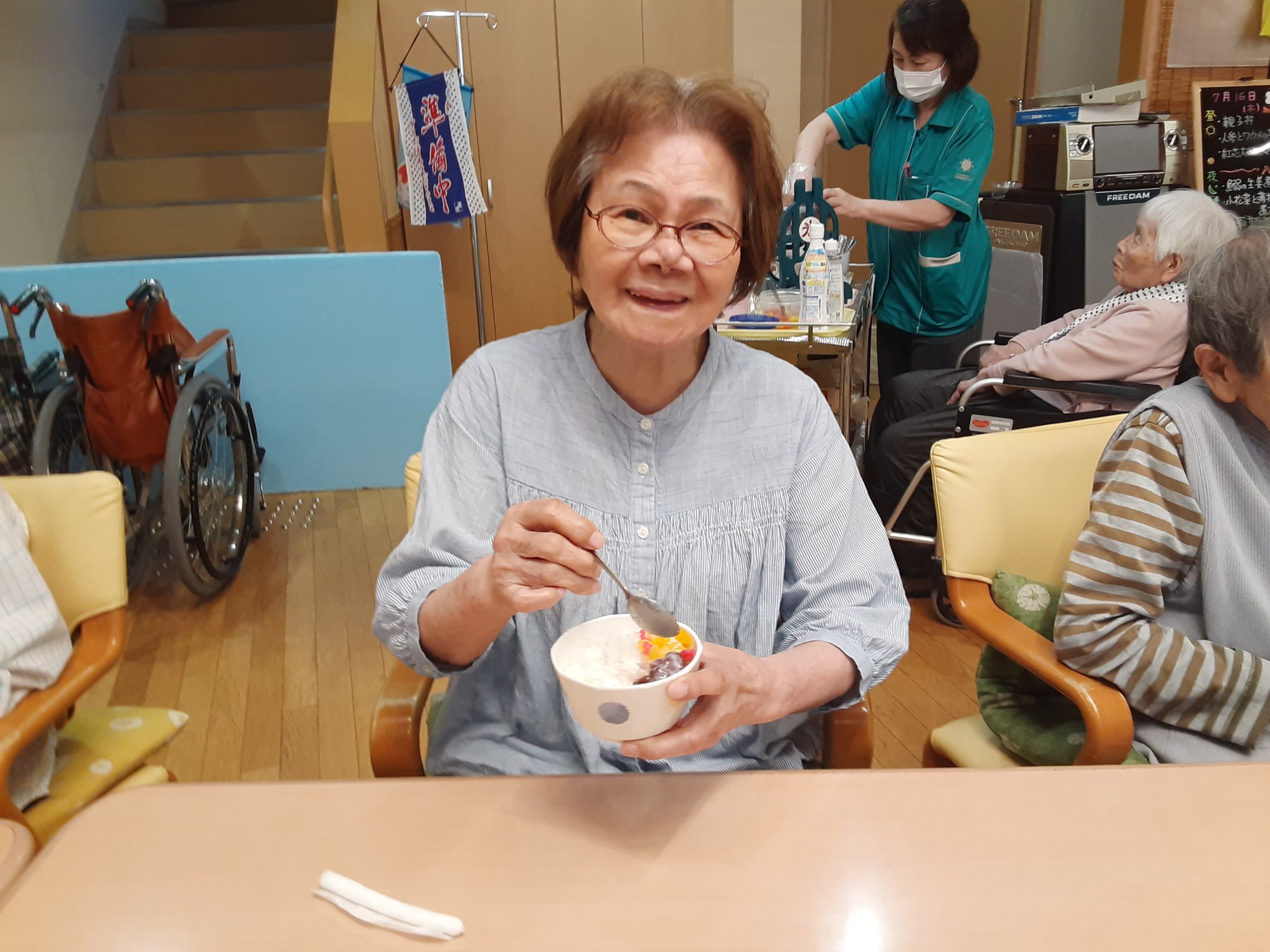 かき氷の様子